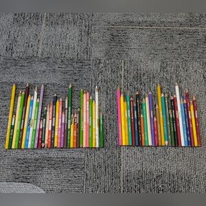 x55 Assorted Vintage Laurentien and Misc Pencil Crayons